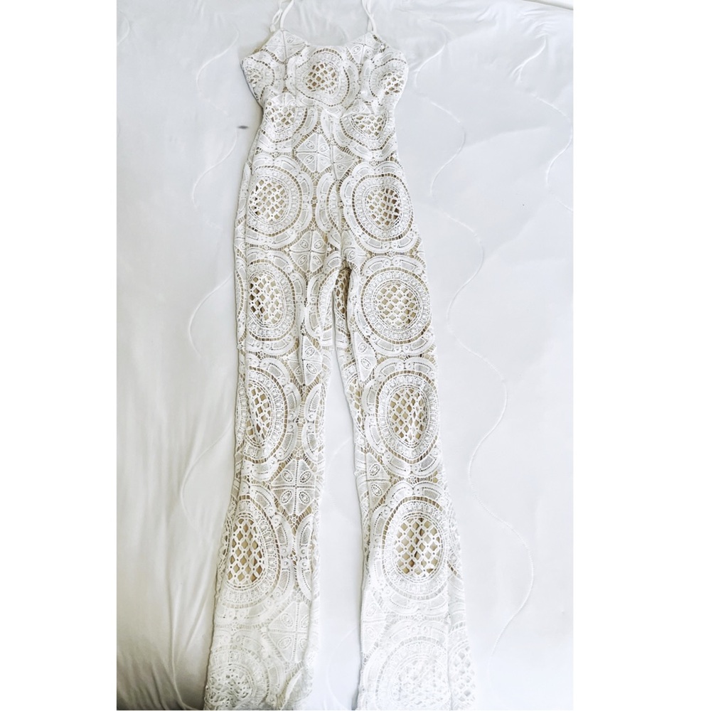 Elegant White Lace Jumpsuit